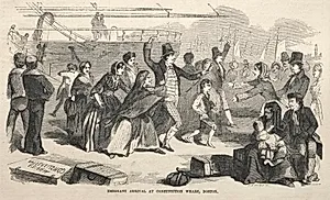 Emigrant Arrival at Constitution Wharf, Boston by Winslow Homer (American, 1836–1910)