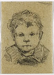 Emil Gauguin as a Child, Wearing a Collared Shirt by Paul Gauguin (French, 1848–1903)