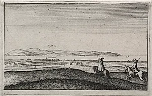 English Views:  Isle of Wight from Portsmouth by Wenceslaus Hollar (Bohemian, 1607–1677)