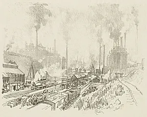 English War Work:  In the Land of Iron and Steel by Joseph Pennell (American, 1857–1926)