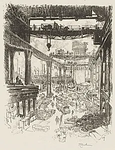 English War Work:  The Great Tower, Pig Iron by Joseph Pennell (American, 1857–1926)