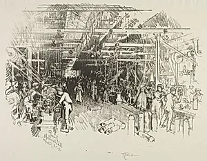 English War Work:  The Shell Factory by Joseph Pennell (American, 1857–1926)