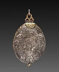 Engraved Egg Watch by Denis Martinot (French)
