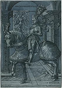 Equestrian Portrait of the Emperor Maximilian by Hans Burgkmair (German, 1473–1531)