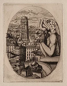 Etchings of Paris:  The Gargoyle by Charles Meryon (French, 1821–1868)