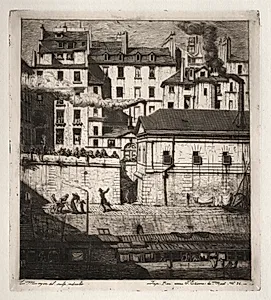 Etchings of Paris:  The Mortuary by Charles Meryon (French, 1821–1868)