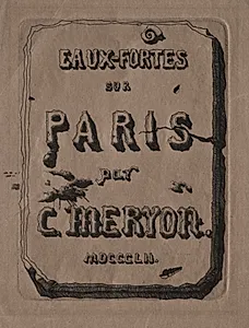 Etchings of Paris:  Title Page by Charles Meryon (French, 1821–1868)