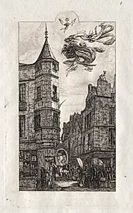Etchings of Paris:  Tourelle, rue de l'Ecole de Médicine by Charles Meryon (French, 1821–1868)