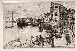 Etchings of Venice: Castello Quarters, Riva by Otto H. Bacher (American, 1856–1909)