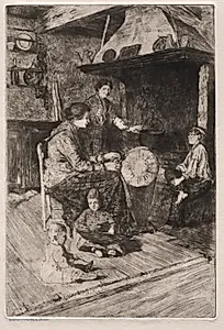 Etchings of Venice: The Lace Makers by Otto H. Bacher (American, 1856–1909)