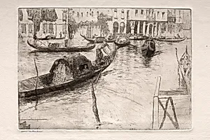 Etchings of Venice: Traghetto San Felice by Otto H. Bacher (American, 1856–1909)