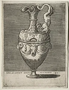 Ewer Ornamented with Dolphins by Enea Vico (Italian, 1523–1567)