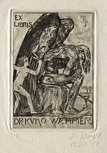 Ex Libris Dr. Kuno Waehmer by Max Klinger (German, 1857–1920)
