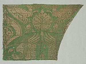 Exotic Gold-patterned Silk by Unknown Artist
