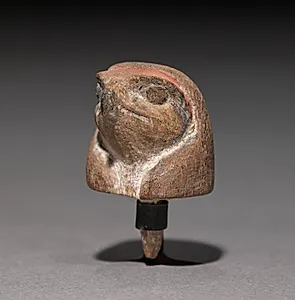 Falcon Head Steering Oar Butt by Unknown Artist