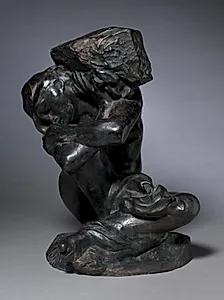 Fallen Caryatid Carrying Her Stone by Auguste Rodin (French, 1840–1917)
