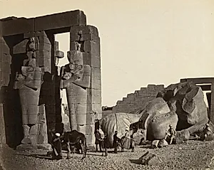 Fallen Statue at the Ramesseum, Thebes by Francis Frith (British, 1822–1898)