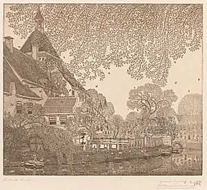 Falling Leaves, Amersfoort by Wynand Otto Jan Nieuwenkamp (Dutch, 1874–1950)