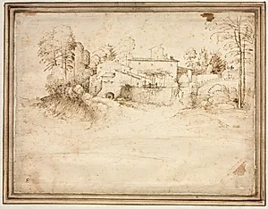 Farmhouse on the Slope of a Hill by Fra Bartolommeo (Italian, 1472–1517)