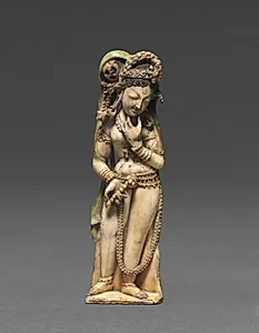 Female Attendant Bearing a Lotus by Unknown Artist