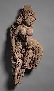Female Tree Deity with Attendant by Unknown Artist