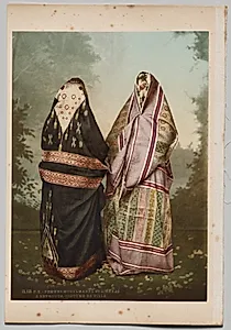 Femmes musulmanes Syriennes à Beyrouth, Costume de Ville (Two Women) by Félix Bonfils (French, 1831–1885)