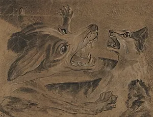 Fighting Animals by Carle Vernet (French, 1758–1836)