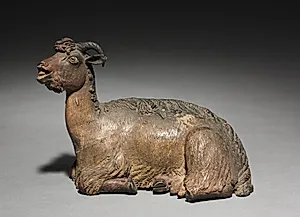 Figure from a Crèche: Sitting Ram by Unknown Artist