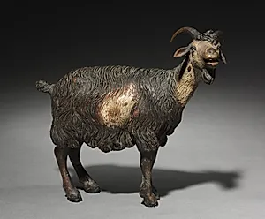 Figure from a Crèche: Standing Mountain Goat by Unknown Artist