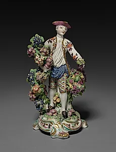 Figure of a Gardener by Bow Porcelain Factory (British)