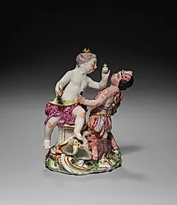 Figure of Europe and America from the Four Continents