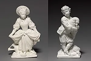 Figure Pair of the Dancer (La Danseuse) and the Bagpiper (Le Joueur de Musette)