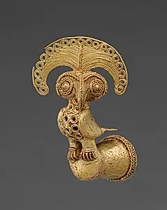 Finial with Bird (Harpy Eagle with Royal Flycatcher Crest?) by Unknown Artist
