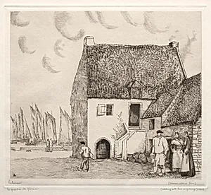 Fishermen's Quarters by Jean-Émile Laboureur (French, 1877–1943)