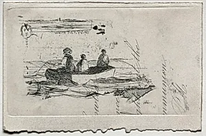 Fishing by Sion Longley Wenban (American, 1848–1897)