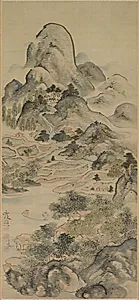 Fishing in Springtime by Ike Taiga (Japanese, 1723–1776)