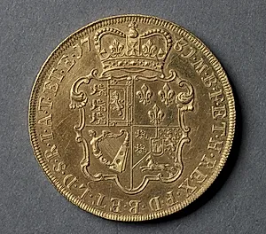 Five Guineas: Crowned and Garnished Shield of Arms (reverse) by Unknown Artist