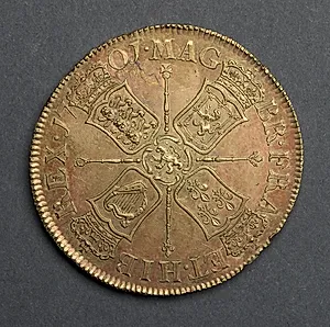 Five Guineas: Crowned Shields, Scepters, and Lion of Nassau (reverse) by Unknown Artist