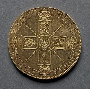Five Guineas: Shields and Rose (reverse) by Unknown Artist