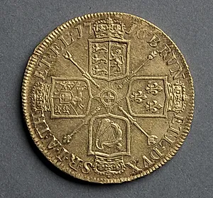 Five Guineas: Shields and Star of the Order of the Garter (reverse) by Unknown Artist