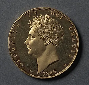 Five Pound Piece: George IV (obverse) by Jean Baptiste Merlen (French, 1769–1850)