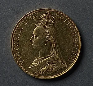 Five Pound Piece: Portrait of Queen Victoria (obverse) by Joseph Boehm (British, 1834–1890)