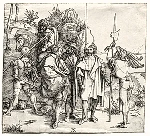 Five Soldiers and a Turk on Horseback by Albrecht Dürer (German, 1471–1528)