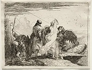 Flight into Egypt:  The Holy Family Leaving the Shore by Giovanni Domenico Tiepolo (Italian, 1727–1804)