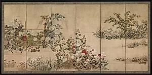 Flowers and Grasses by Kitagawa Sōsetsu (Japanese, active 1639–50)