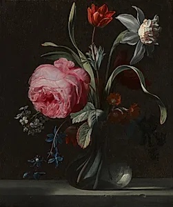Flowers in a Vase by Simon Verelst (Dutch, 1644–1721)