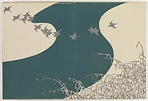 Flowers of a Hundred Worlds (Momoyogusa): River in Winter (Fuyu no kawa) by Kamisaka Sekka (Japanese, 1866–1942)