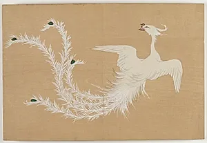 Flowers of a Hundred Worlds (Momoyogusa): White Phoenix  (Hakuho) by Kamisaka Sekka (Japanese, 1866–1942)
