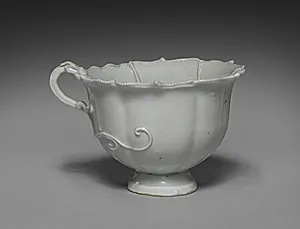 Fluted Cup with Dragon Handle by Unknown Artist