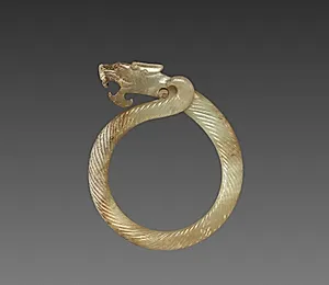 Fluted Ring with Dragon Head (Huan) by Unknown Artist
